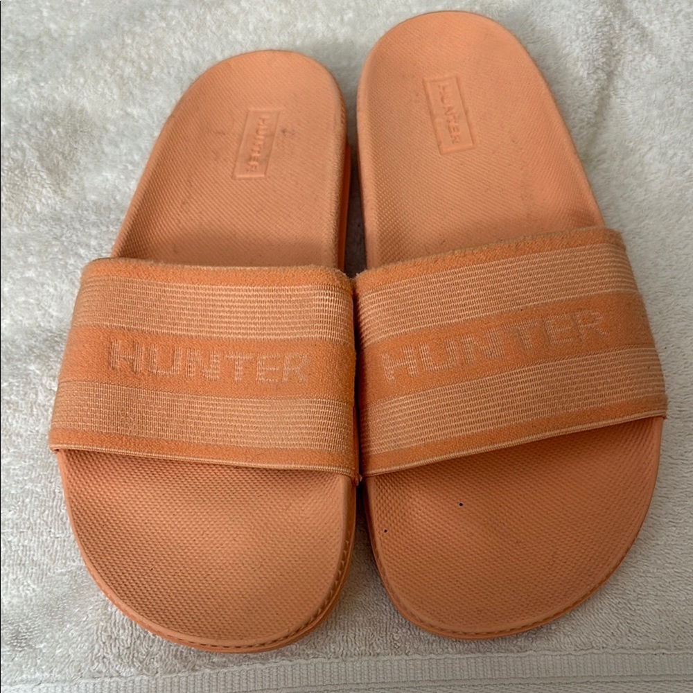 Hunter Orange Slide Sandals